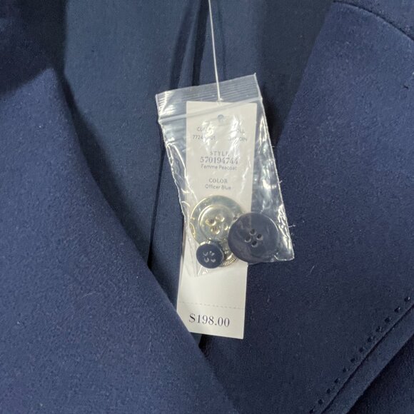 WHITE HOUSE BLACK MARKET *NEW* Femme Peacoat Officer Blue Sz Medium Gold Button - Picture 6 of 12